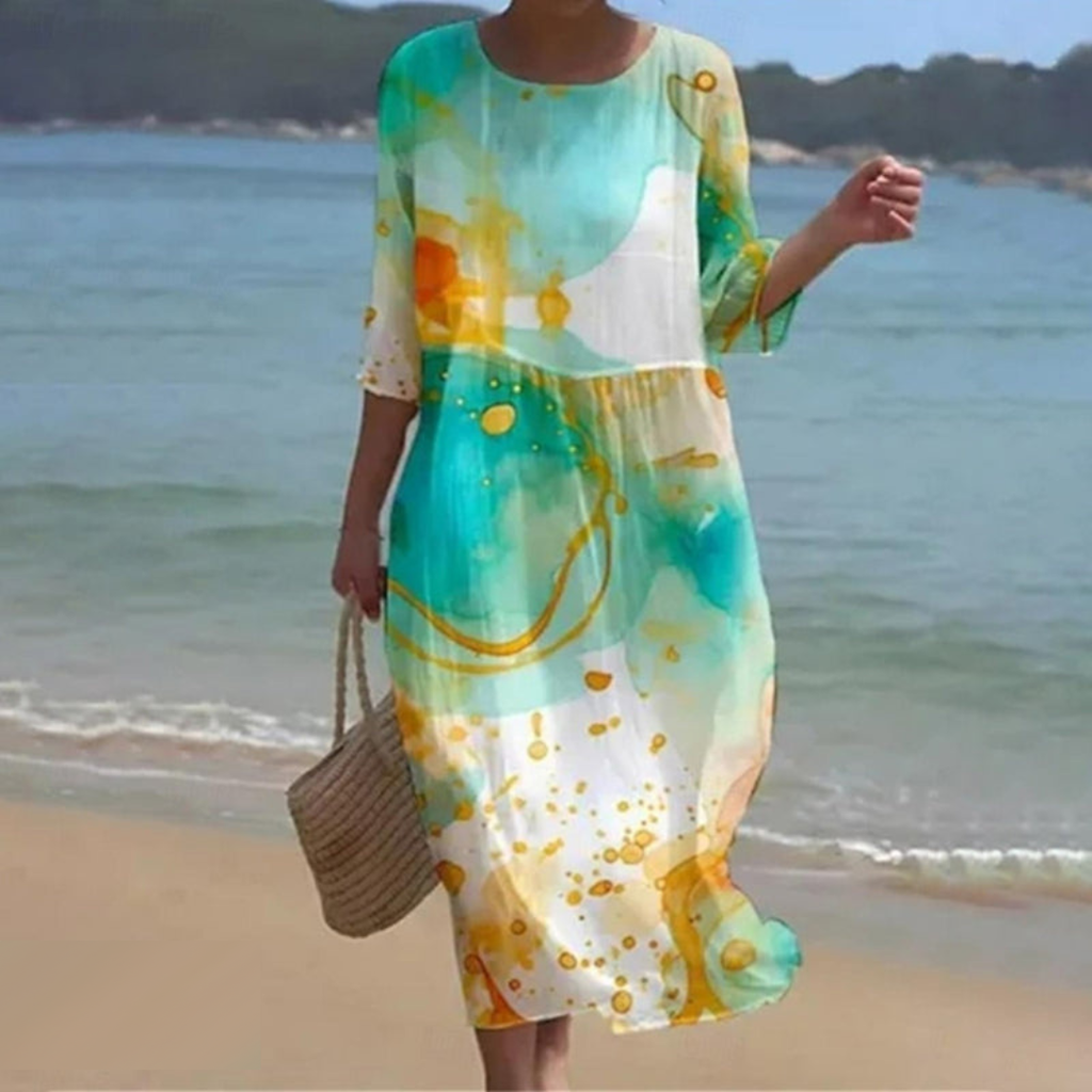 Luxe Collection Elegant Floral Midi Dress Exclusive For Special Occasions