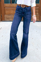 Premium Denim Women's Flared Jeans High Waist Limited Edition Collection Timeless Elegance
