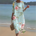 Luxe Collection Elegant Floral Midi Dress Exclusive For Special Occasions