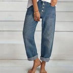 Premium Denim Womens Boyfriend Wide Leg Jeans Heritage Collection Exclusive