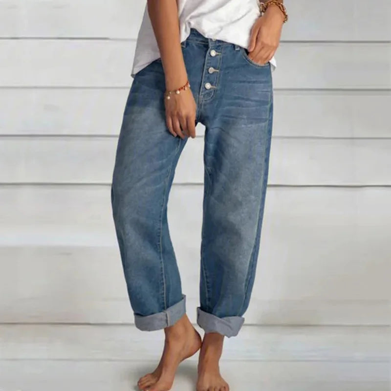 Premium Denim Womens Boyfriend Wide Leg Jeans Heritage Collection Exclusive