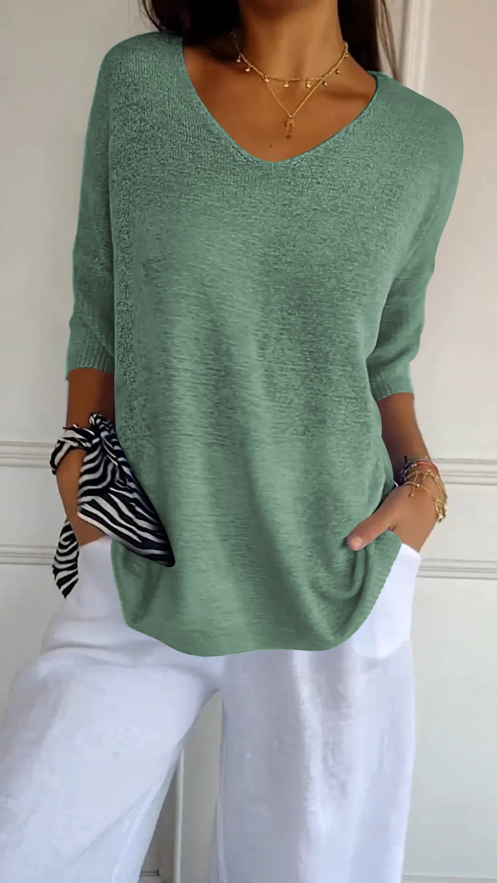 Premium Cotton Timeless V Neck Top For Women Luxe Collection Limited Edition