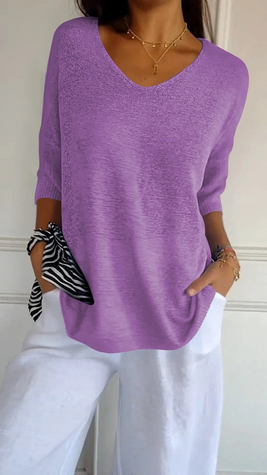 Premium Cotton Timeless V Neck Top For Women Luxe Collection Limited Edition