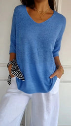 Premium Cotton Timeless V Neck Top For Women Luxe Collection Limited Edition