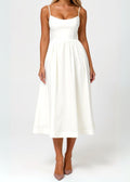 Corset Midi Dress For Women Luxe Fabric Limited Edition Wedding Guest Couture
