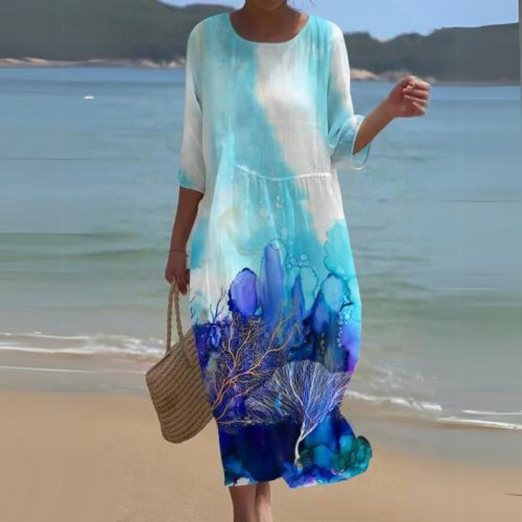 Luxe Collection Elegant Floral Midi Dress Exclusive For Special Occasions