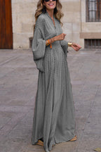 Crepe Collection Long Sleeve V Neck Dress Premium Crepe Limited Edition