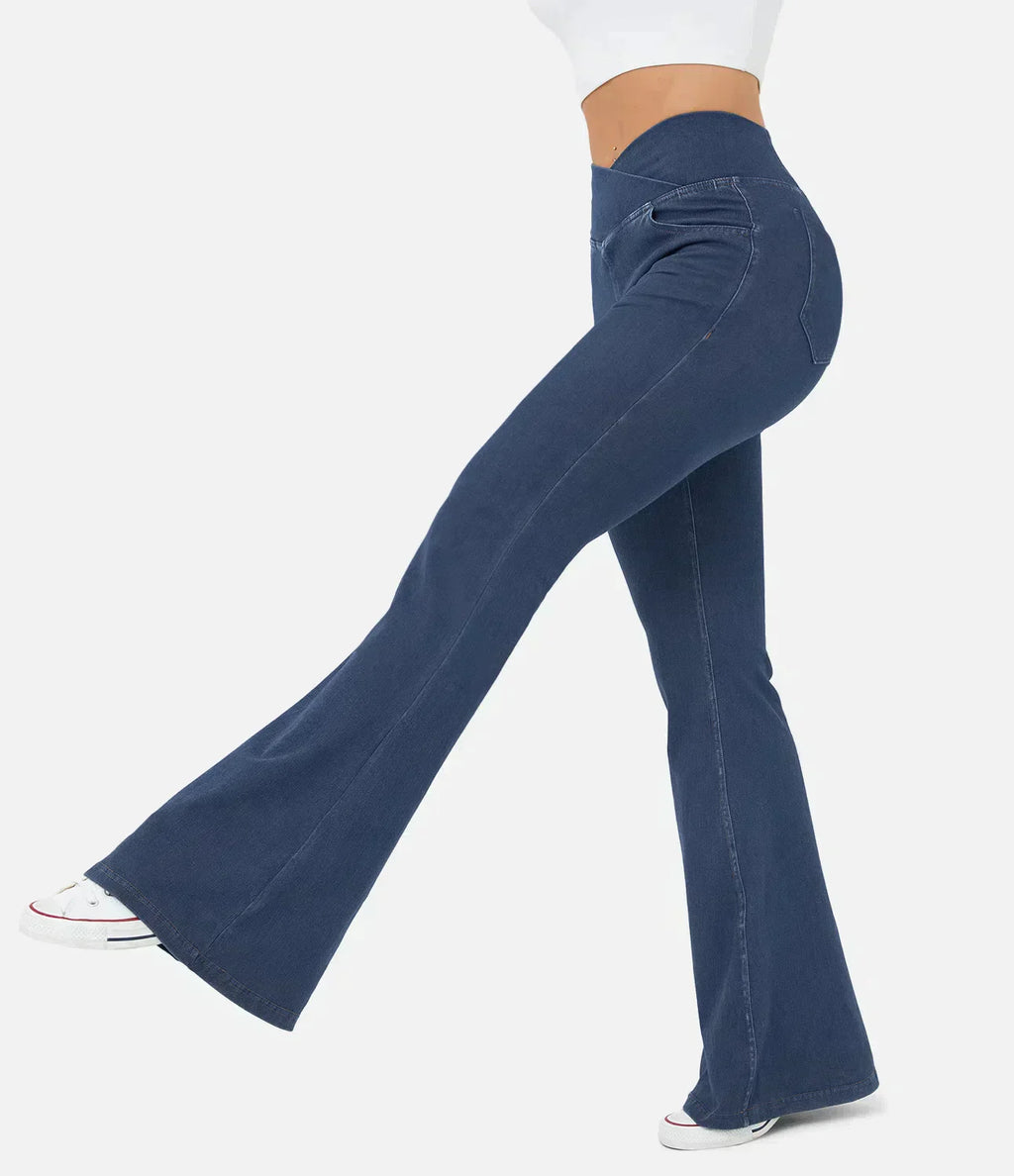 Premium Denim Crisscross High-Waisted Jeans Limited Edition