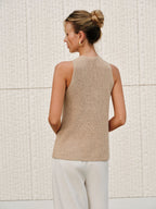 Minimalist Collection Halter Top With Crossover Collar Limited Edition