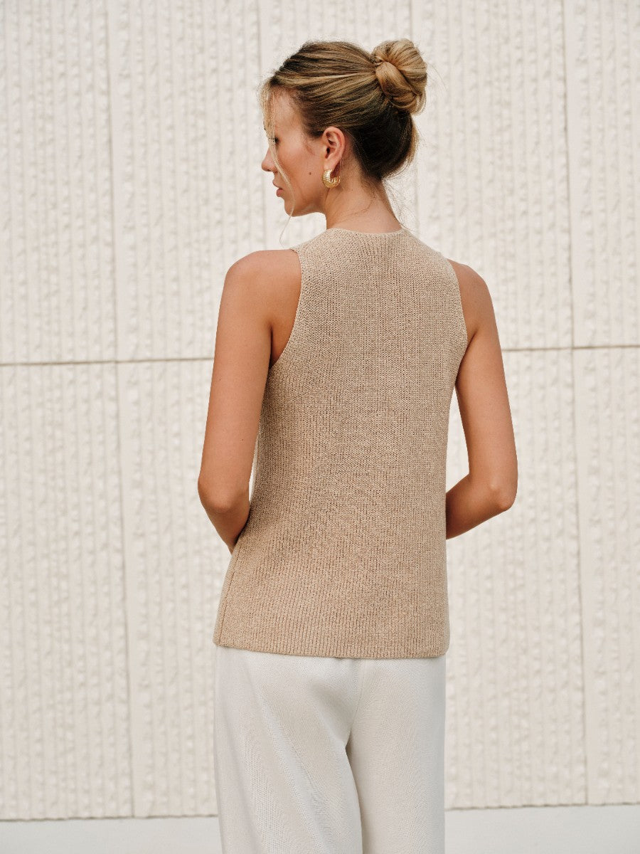 Minimalist Collection Halter Top With Crossover Collar Limited Edition