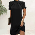 Elegant Black Dress For Women Short Sleeve Signature Luxe Collection Limited