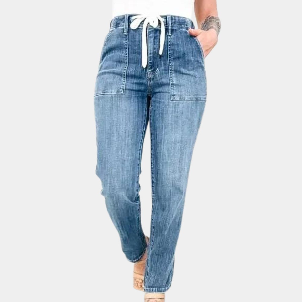 Premium Denim High Waisted Straight Leg Jeans Exclusive