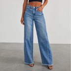 Premium Selvedge Denim High Waisted Wide Leg Jeans Exclusive Capsule Collection