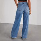 Premium Selvedge Denim High Waisted Wide Leg Jeans Exclusive Capsule Collection