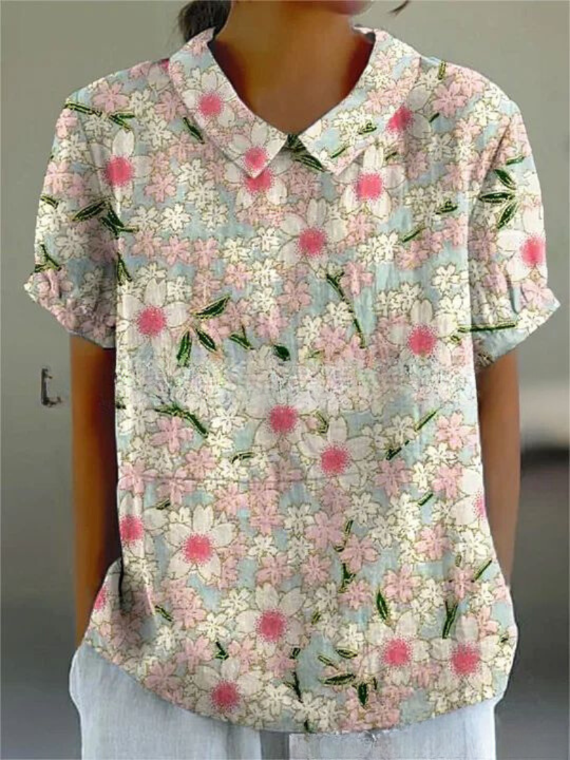 Floral Collection Blouse With Peter Pan Collar Timeless Craftsmanship Limited Run