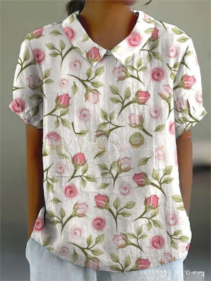 Floral Collection Blouse With Peter Pan Collar Timeless Craftsmanship Limited Run