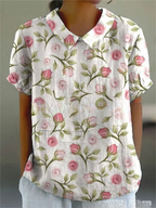 Floral Collection Blouse With Peter Pan Collar Timeless Craftsmanship Limited Run