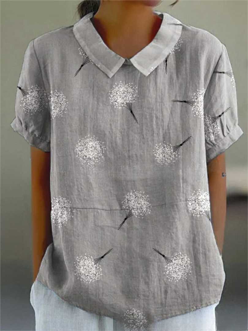 Floral Collection Blouse With Peter Pan Collar Timeless Craftsmanship Limited Run