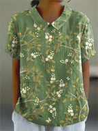 Floral Collection Blouse With Peter Pan Collar Timeless Craftsmanship Limited Run