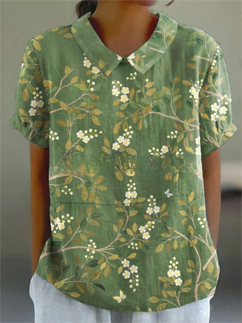 Floral Collection Blouse With Peter Pan Collar Timeless Craftsmanship Limited Run