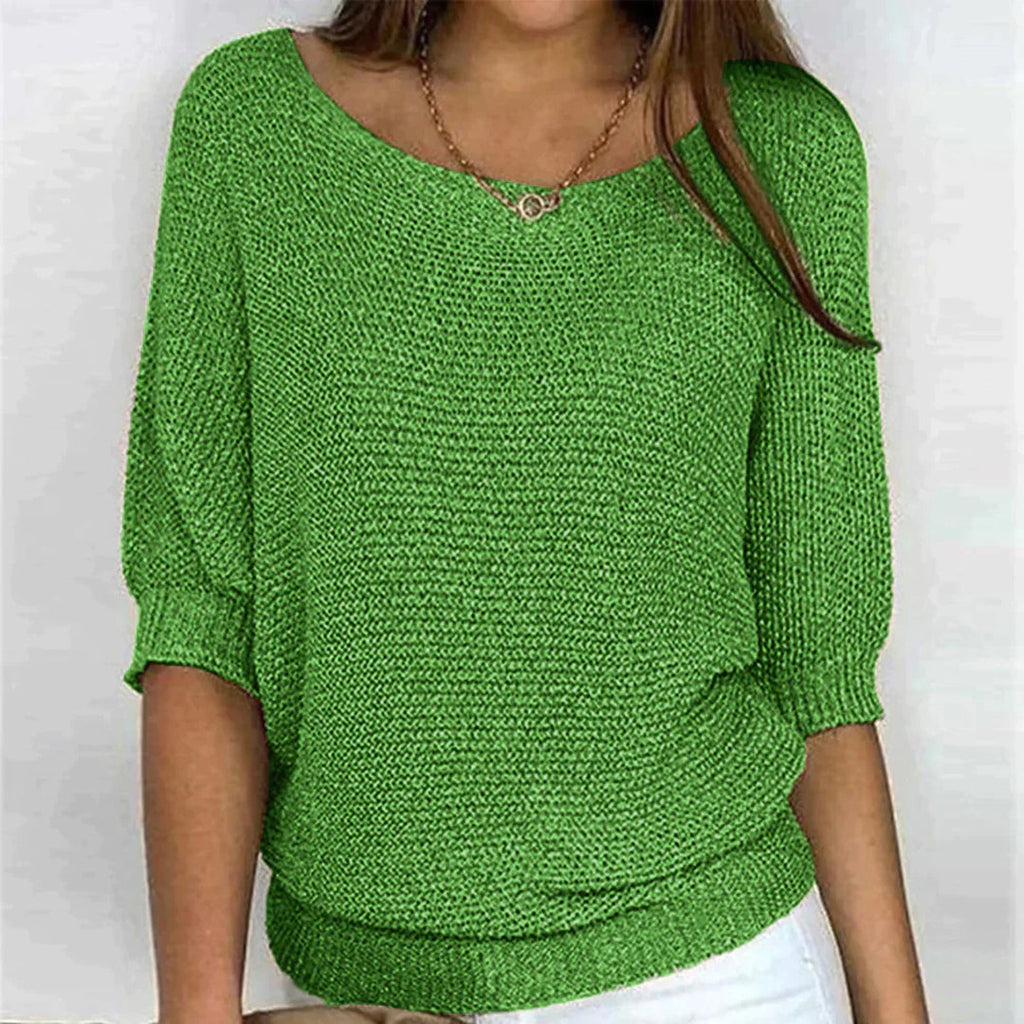 Luxe Collection Womens Knit Top Patterned Loose Fit Exclusive Everyday Elegance