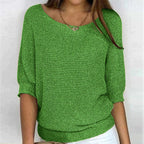 Luxe Collection Womens Knit Top Patterned Loose Fit Exclusive Everyday Elegance