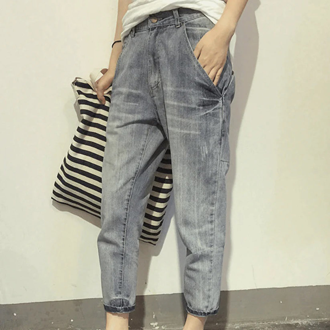 Selvedge Denim Womens Baggy Cropped Jeans Light Blue Limited Edition Heritage Run