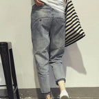 Selvedge Denim Womens Baggy Cropped Jeans Light Blue Limited Edition Heritage Run