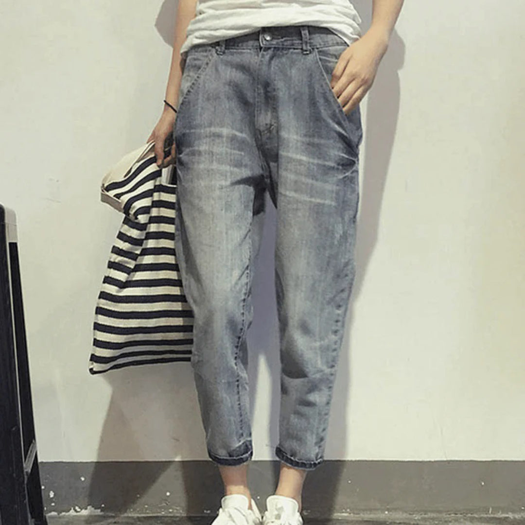 Selvedge Denim Womens Baggy Cropped Jeans Light Blue Limited Edition Heritage Run