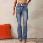 Limited Stretch Denim High Waisted Flared Jeans From Limited Collection Timeless Luxury