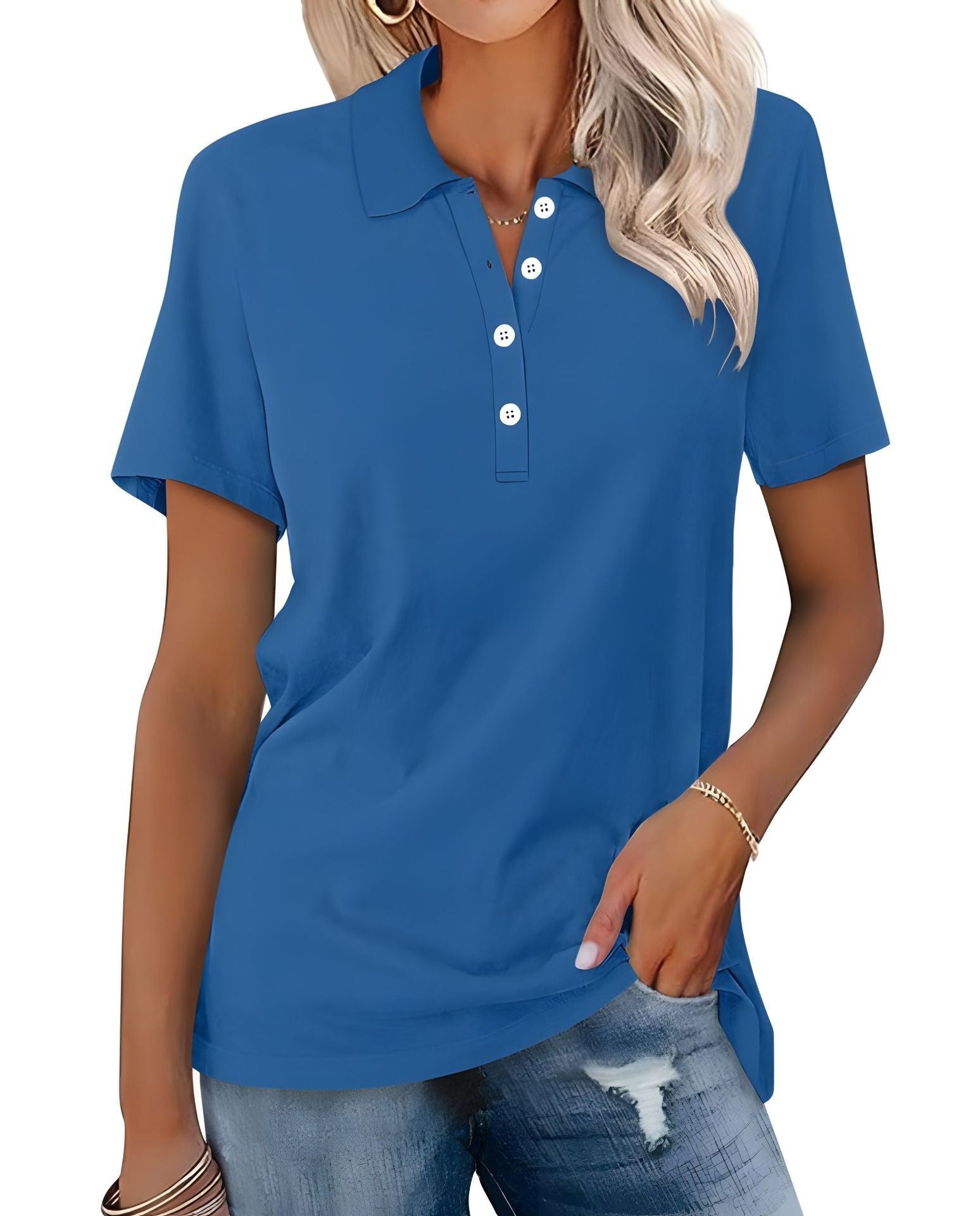 Breathable Luxe Cotton Polo Shirt For Women Pastel Collection Limited Edition
