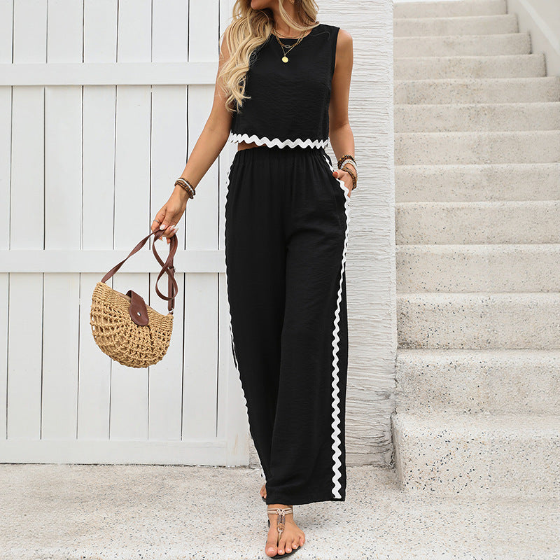 Luxe Crepe Exclusive Capsule Crop Top And Palazzo Set