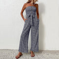 Crepe Luxe Collection Strapless Wide Leg Jumpsuit Exclusive Edition For Evening Wear
