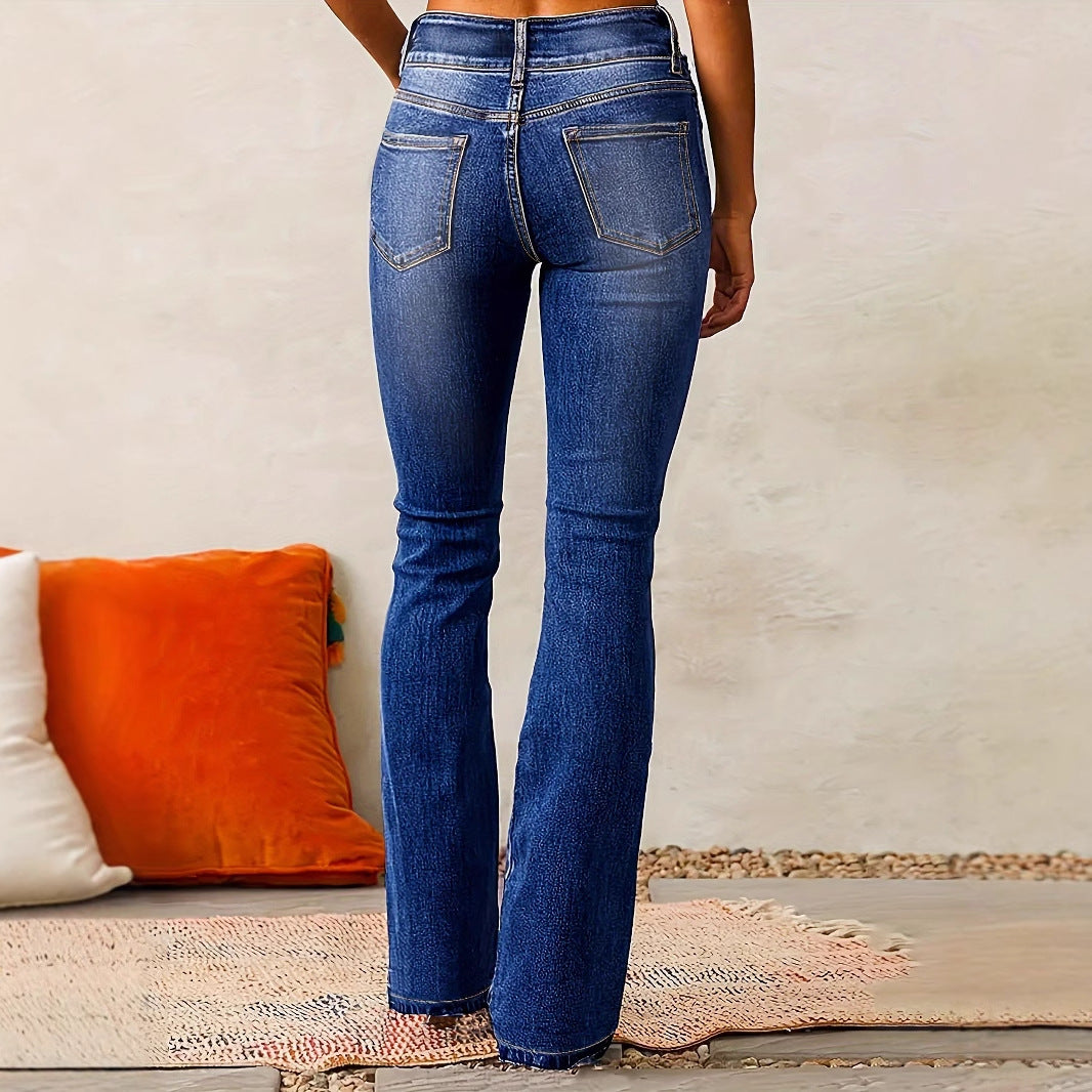 Limited Stretch Denim High Waisted Flared Jeans From Limited Collection Timeless Luxury