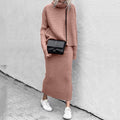 Knitted Coordinated Set Roll Neck Ribbed Knit Exclusive