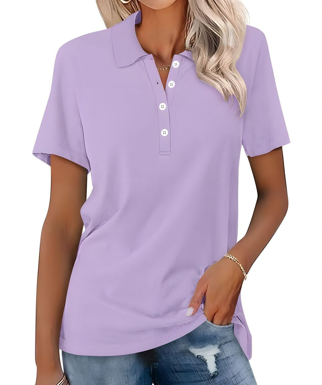 Breathable Luxe Cotton Polo Shirt For Women Pastel Collection Limited Edition