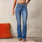 Limited Stretch Denim High Waisted Flared Jeans From Limited Collection Timeless Luxury