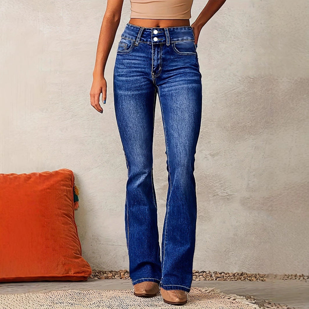 Limited Stretch Denim High Waisted Flared Jeans From Limited Collection Timeless Luxury