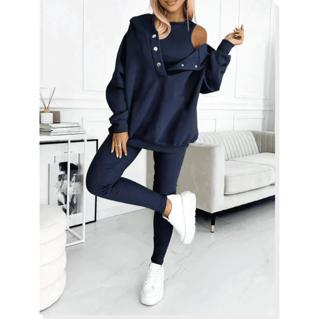 Luxe Collection Premium Knit Three Piece Hoodie Set Elite