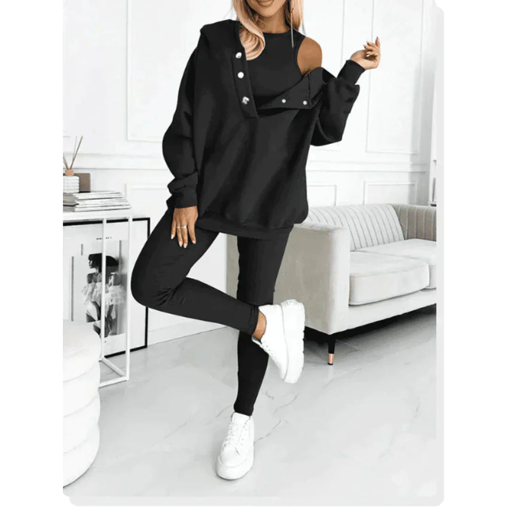 Luxe Collection Premium Knit Three Piece Hoodie Set Elite