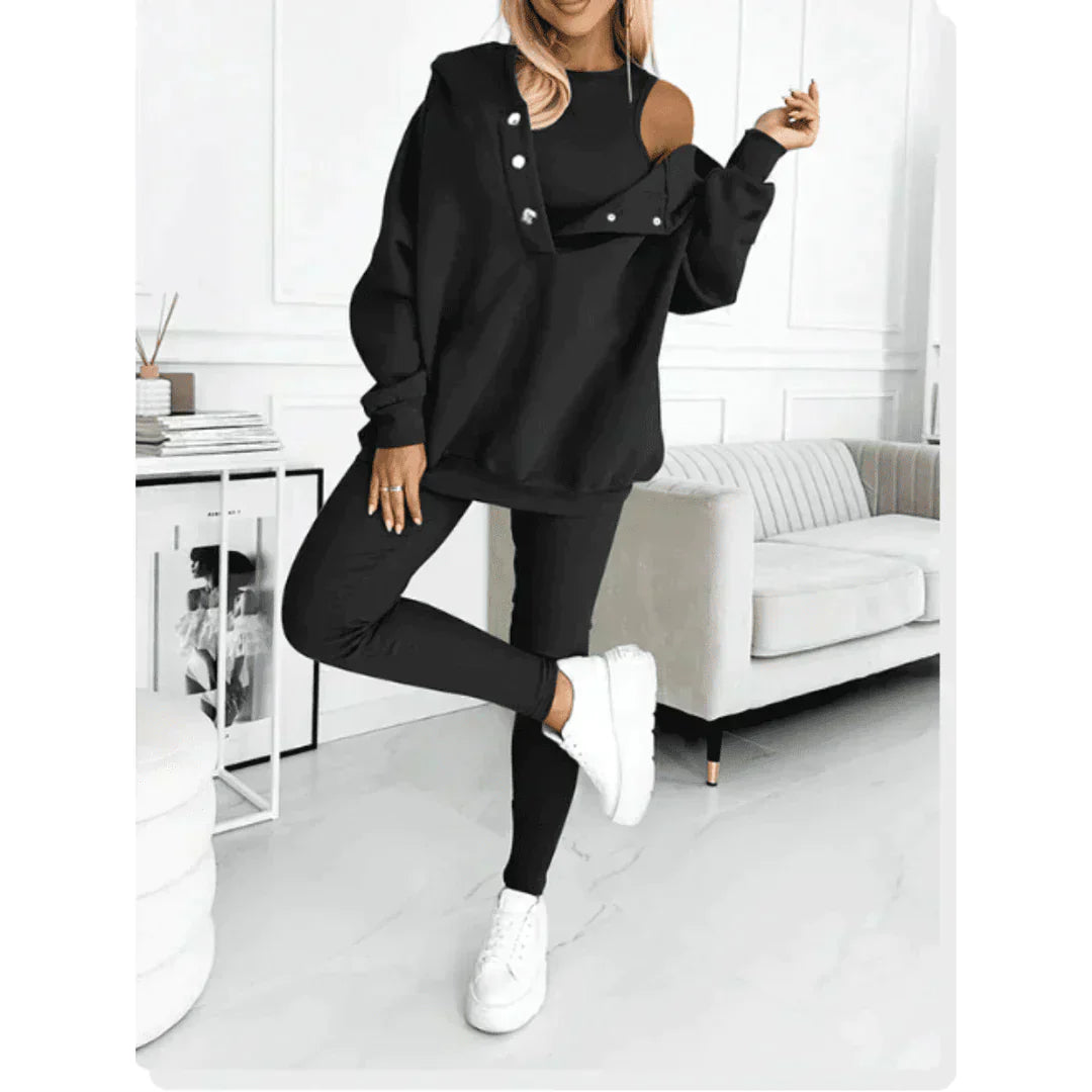 Luxe Collection Premium Knit Three Piece Hoodie Set Elite
