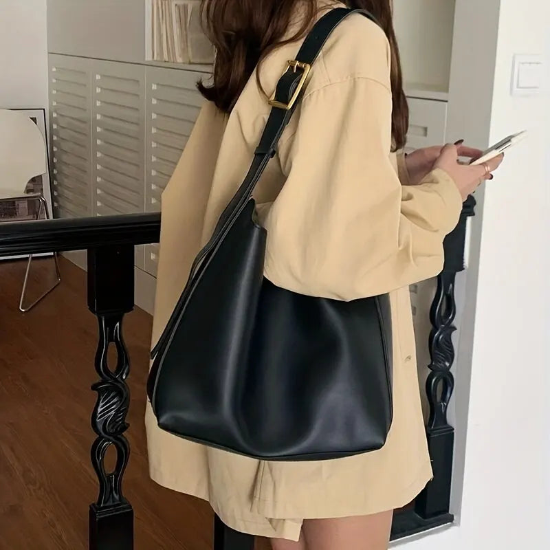 Shoulder Bag Gold Buckle Wide Strap Limited Edition