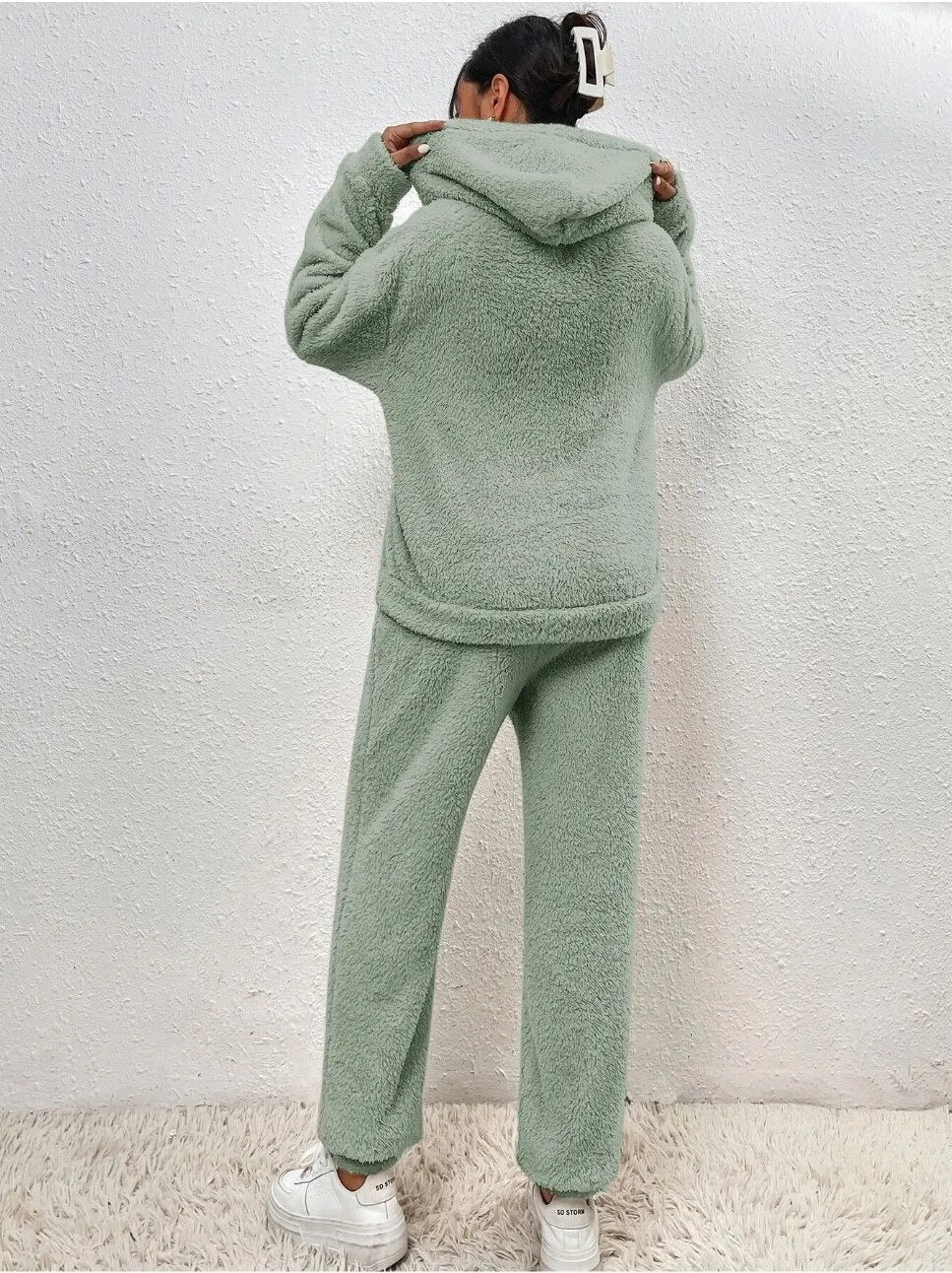 Cocoon Collection Women's Plush Fleece Loungewear Set Hoodie And Joggers Limited Run