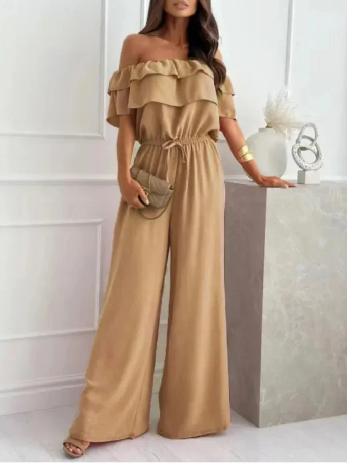 Chic Off-Shoulder Jumpsuit With Ruffles Couture Limited