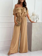 Chic Off-Shoulder Jumpsuit With Ruffles Couture Limited