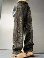 Leopard Print Wide Leg Jeans Vintage Collection Exclusive