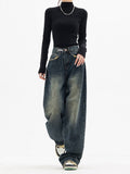 Premium Denim Baggy Wide Leg Jeans High Rise Limited Collection Capsule