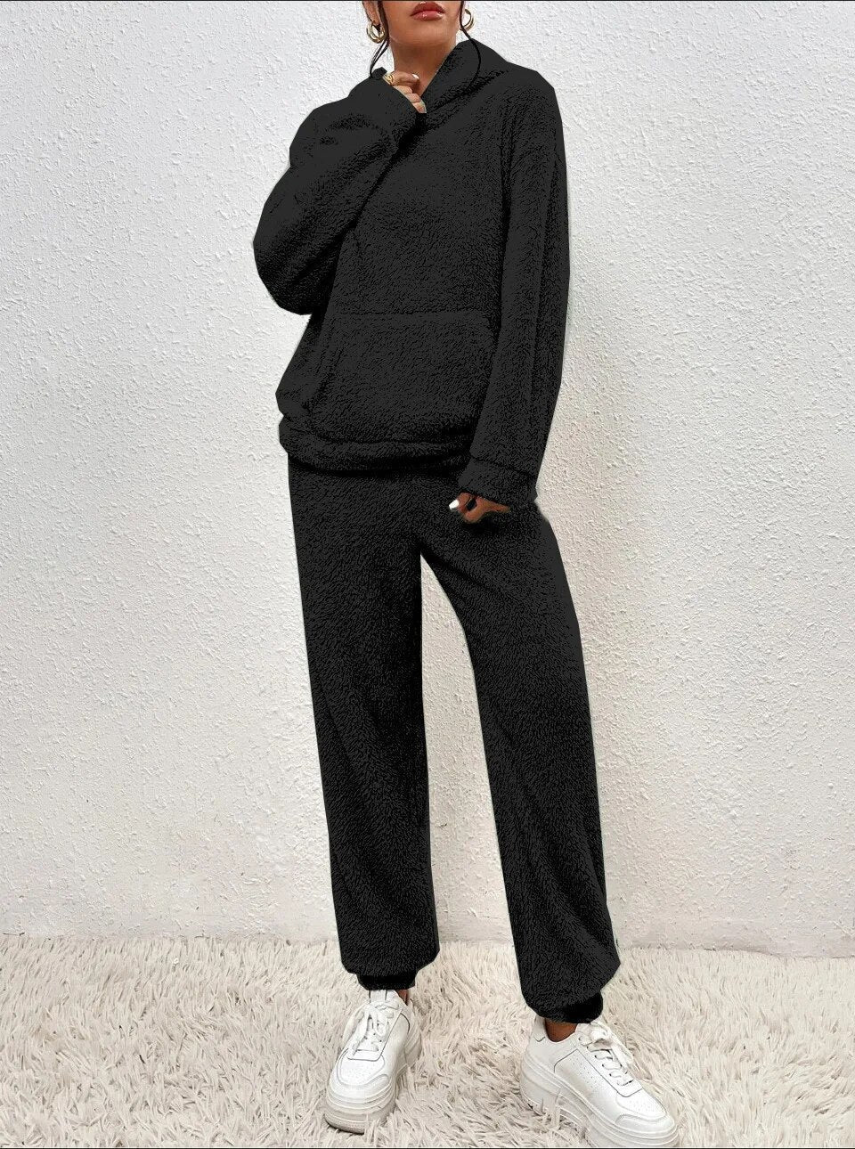 Cocoon Collection Women's Plush Fleece Loungewear Set Hoodie And Joggers Limited Run