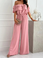 Chic Off-Shoulder Jumpsuit With Ruffles Couture Limited