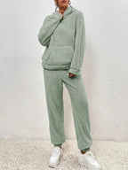 Cocoon Collection Women's Plush Fleece Loungewear Set Hoodie And Joggers Limited Run